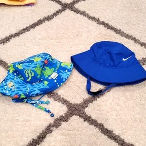 Two infant swim hats